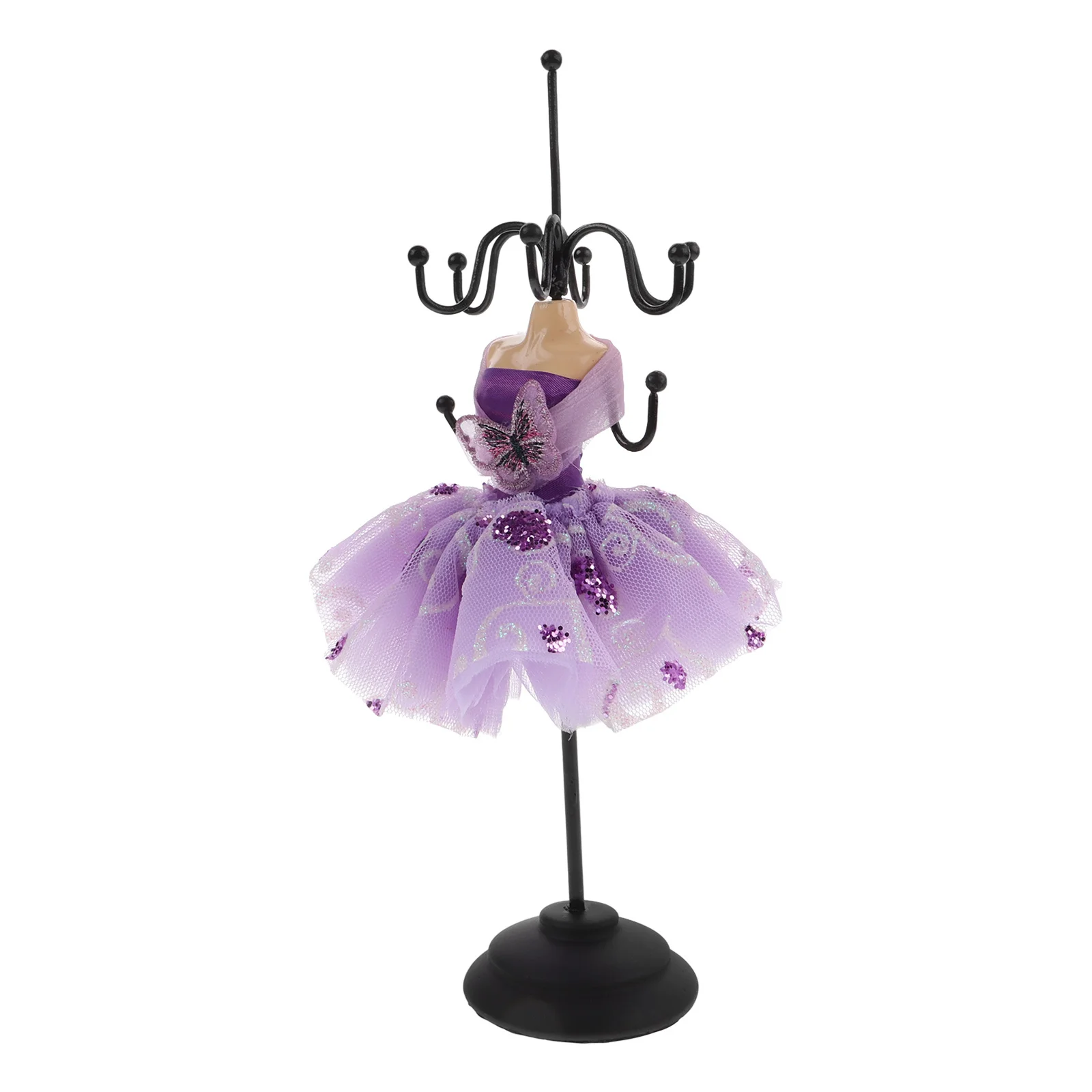 

Princess Mannequin Stand Dress Shaped Holder For Necklaces Earrings Rings Accessories Storage Trinket Jewelry Display Stand