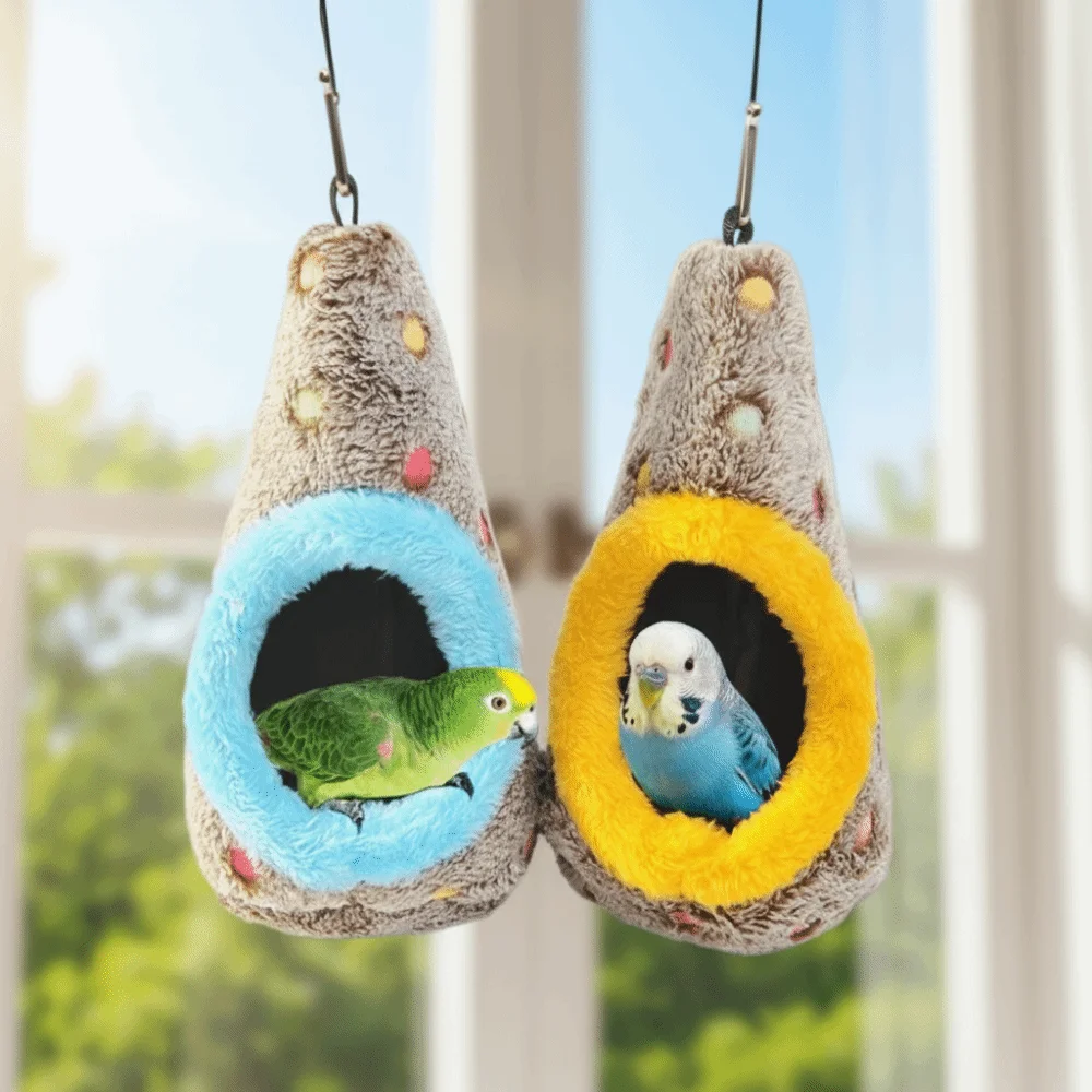 

Pet Accessories Warm Egg-Shaped Bird Nest Fleece Breathable Hanging Bird Nest Cozy Thickened Birds House Autumn Winter