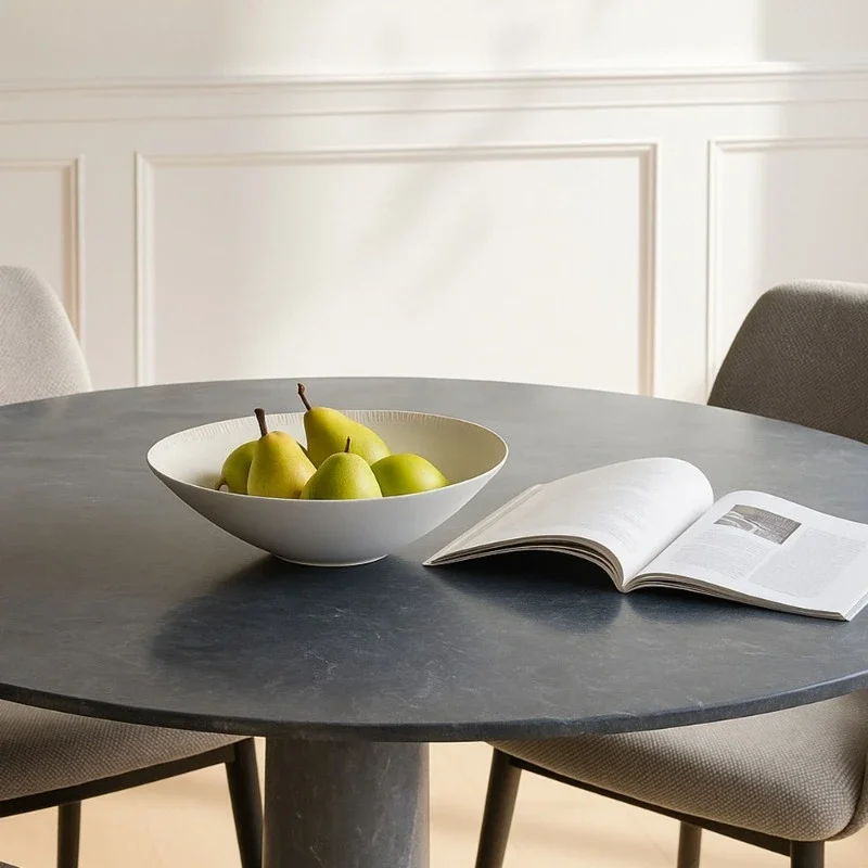 Ceramic matte fruit bowl ceramic ornament simple wind white fruit plate desktop decoration