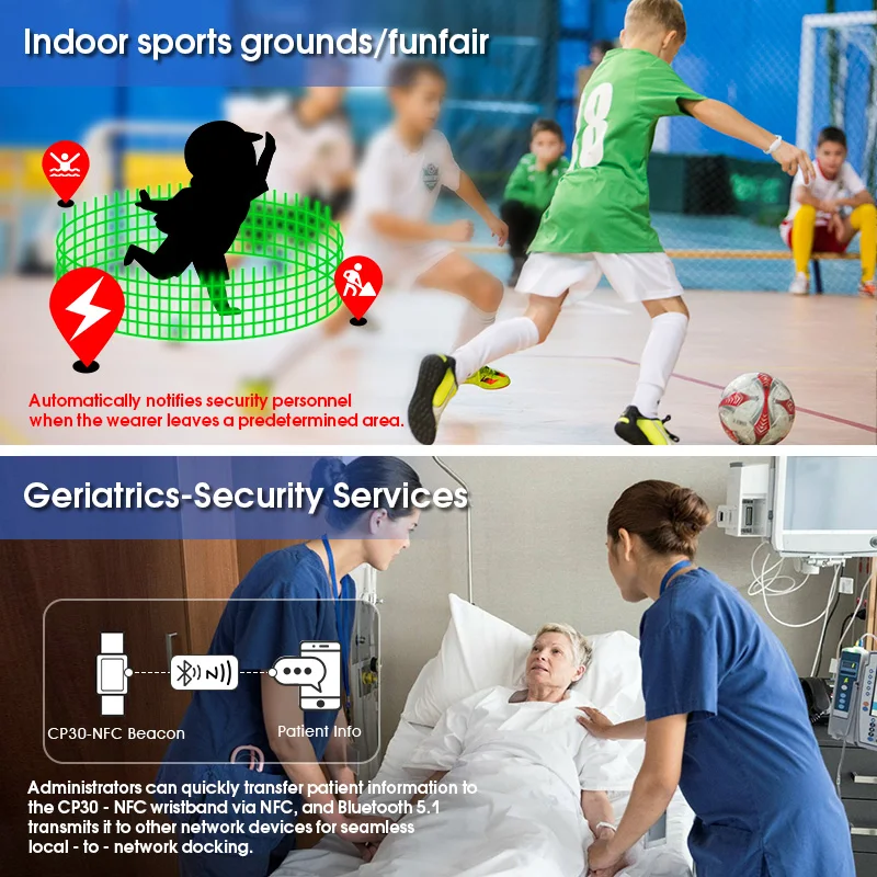 CP27 NFC 지원 블루투스 비콘 (쓰기 가능한 태그 포함) - 저전력, 맞춤형 UUID, 70m 범위, 소매점, 이벤트 및 스마트 물류용