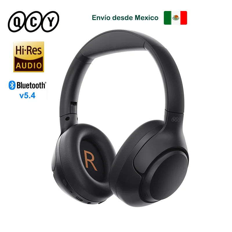 Envío desde Mexico QCY H3 ANC Wireless Headphones Bluetooth 5.4 Hi-Res Audio Over Ear Headset 43dB Active Noise Cancellation