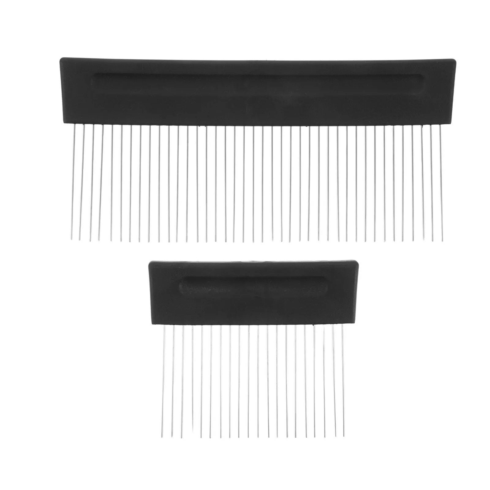 

2Pcs Stainless Steel Wall Texture Comb Professional Painting Tool for Textured Art Faux Finish Concrete Plaster Surface Design
