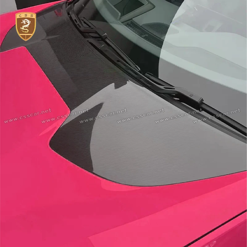 CSS تصميم خاص OEM نمط ألياف الكربون الجاف محرك هود تنفيس القوالب ل لوتس Emeya 2024 غطاء المحرك الخارجي شرائط الكسوة #5