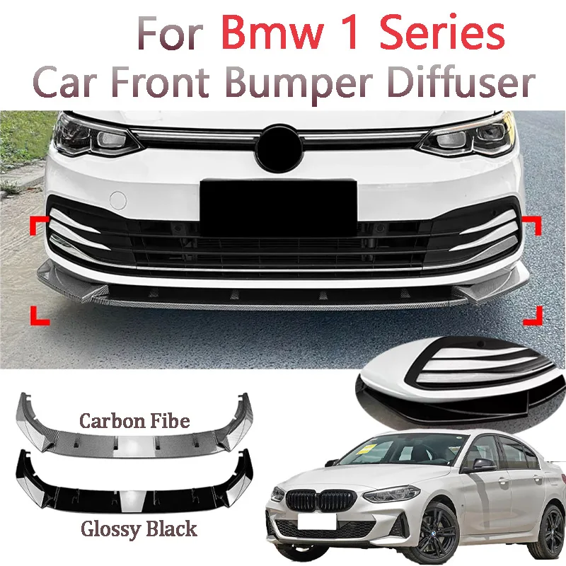 

1set New Car Gloss Black Front Bumper Lip Chin Spoiler Splitter Body Kit For Bmw 1 Series E87 E81 E82 F20 F21 Car Accessories