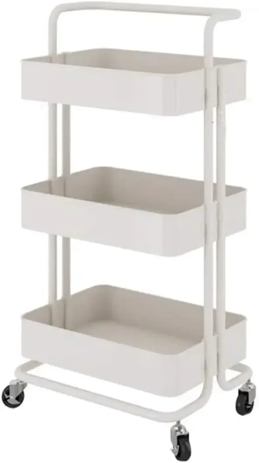 Trolley,Cart,Household Multi-Layer Trolleys,Cart Hotel Bar 3 Layers Swivel Castors Heavy Gauge Stainless Steel Easy to Assemble,