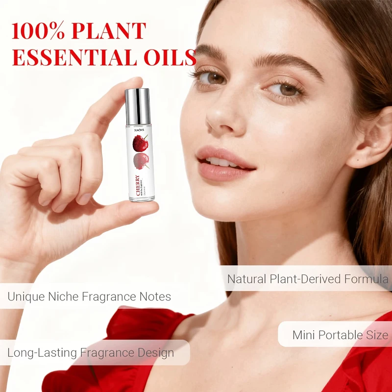Women's Cherry-Scented Roll-On Perfume, Featuring a Charming Floral-Fruity Scent with Sweet Feminine Pheromones, a Light Fragrance That Is Natural and Not Overpowering, Uniquely Refreshing, and Increases the Rate of Attention from the Opposite Sex Exclusively Selected Perfume Ingredients, Alcohol-Free, Mild and Non-Irritating, Suitable for All Skin Types, with a Fragrance That Lasts for 72 Hours. High-End Design, Pocket-Sized, Convenient for Outdoor Travel. Suitable for Gift-Giving, Everyday Dates, Travel, and Unique Outings That Won'T Clash with Other Fragrances. view 4