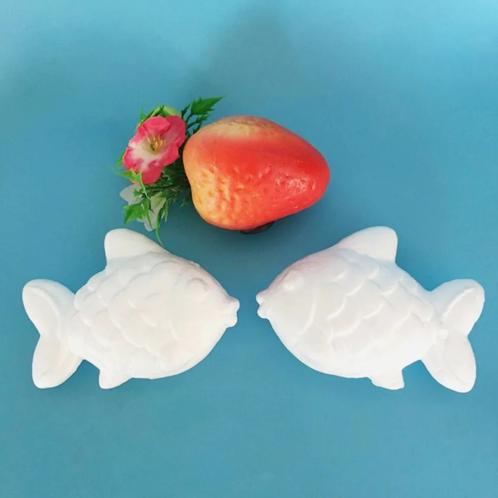 10 قطعة من حرف الأسماك الرغوية 11 سنتيمتر لوحة تعليمية بيضاء يمكنك صنعها بنفسك للأطفال في مرحلة ما قبل المدرسة ورياض الأطفال لتزيين الأسماك #2