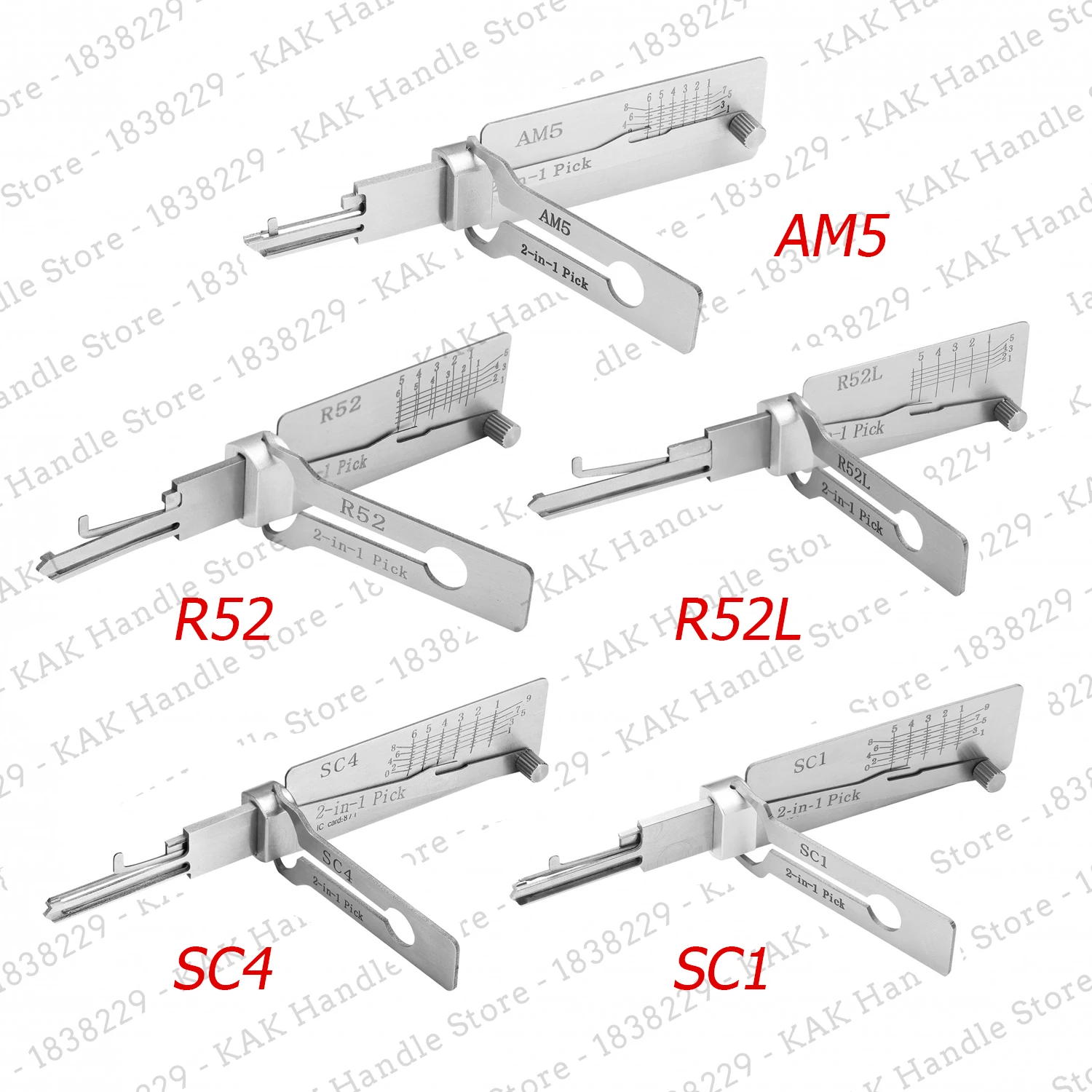 KAK Edelstahl-Präzisionswerkzeug 2-in-1 Schlüsseldecoder-Haken- und Pick-Set O-Ring-Aufnahmewerkzeug-Kit Wartungs- und Reparaturwerkzeug-Set – Detail 4