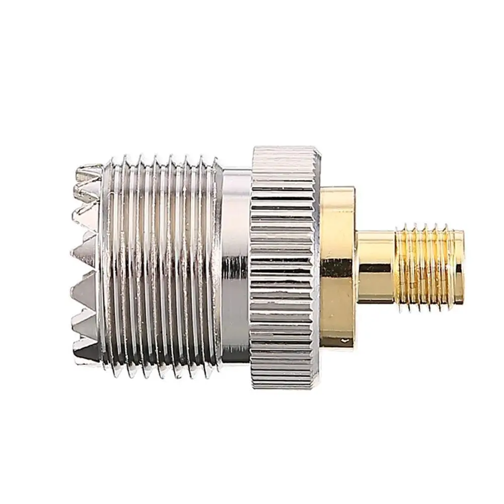 Coaxial RF Adapter 1pcs SMA Female To UHF Female SMA-UHF Copper Plated 50 Ohm Adapter