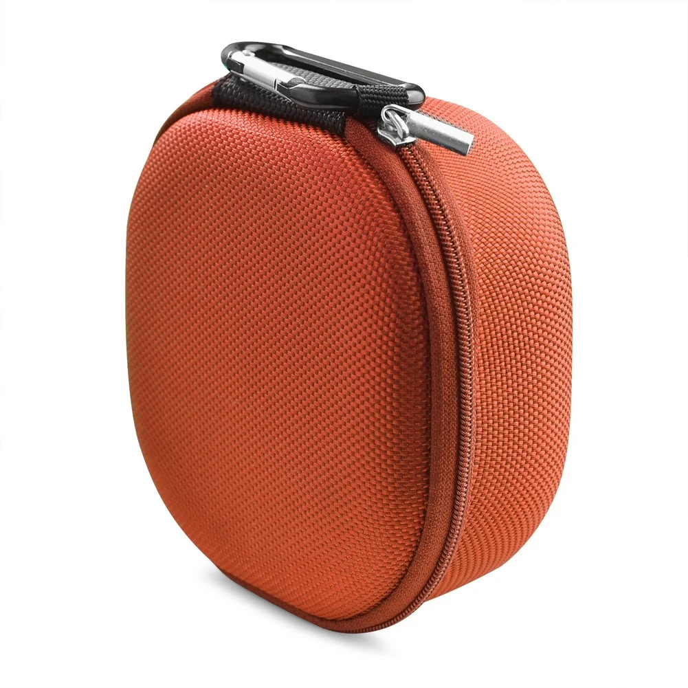 Nylon Storage Bag for Wireless II Speaker Protective Cover with Carabiner Clip Compact Lightweight Black Orange