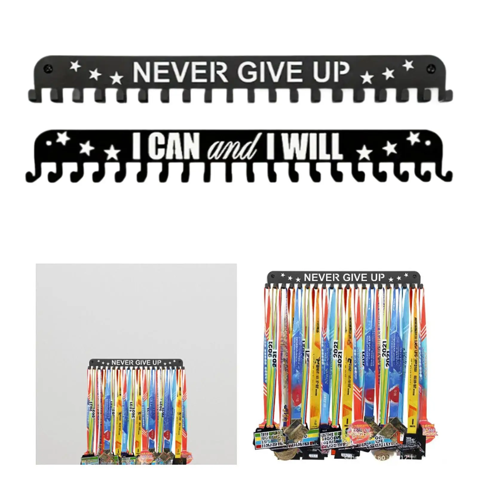 Medal Hanger Wall Mounted Easy Installation Versatile Medals Display Holder Rack for Athletes Baseball Runner Gymnastics Sports