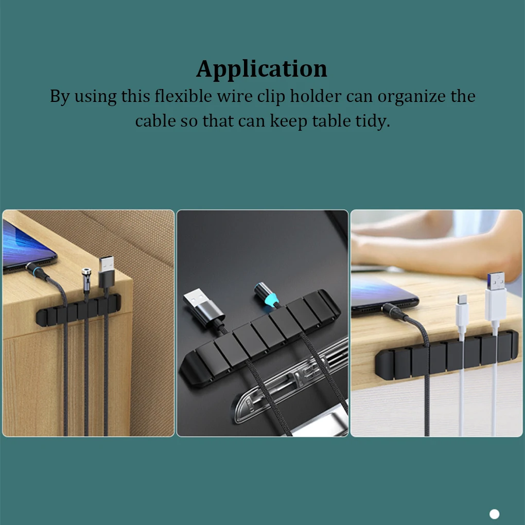 Cable Organizer Wire Management Clip Holder Headphone Computer Winder