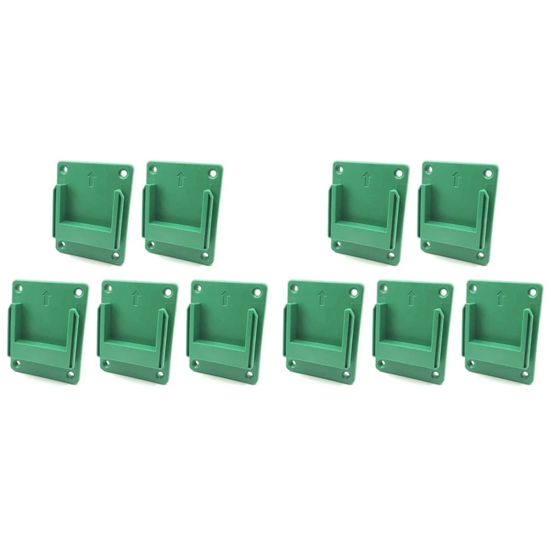 10Pcs Wall Mount Power Tool Holder Bracket For Hitachi/For Hikoki/For Metabo 18V Li-Ion Battery Machine Storage Rack