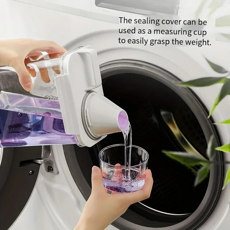 1-3pcs Airtight Laundry Detergent Powder Storage Box Jar Bleach Storage Container Large Capacity Measuring Cup