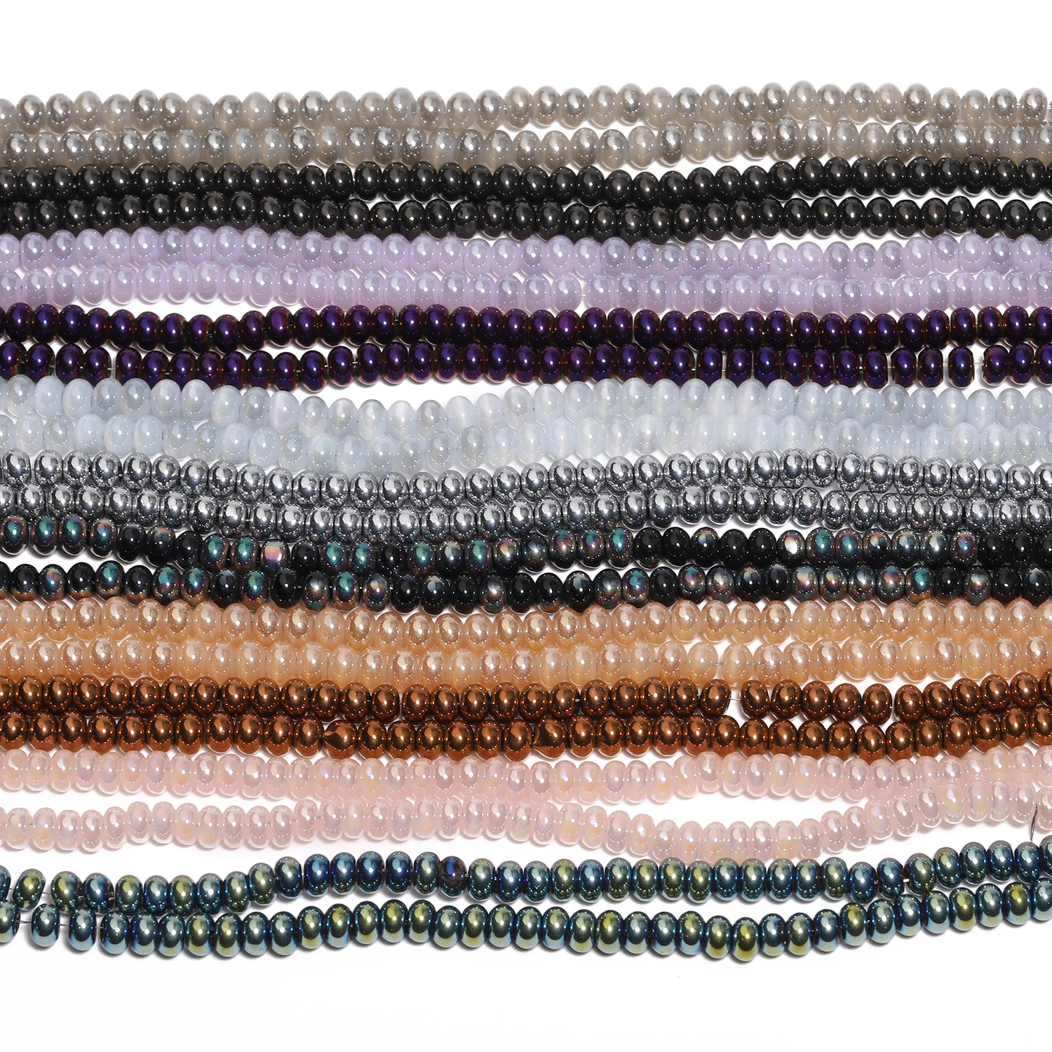 Crystal Clear Quartz Loose Beads Strand Rondelle Abacus Shape 4.5mm Natural Stone For Making Jewelry DIY Bracelet Accessories