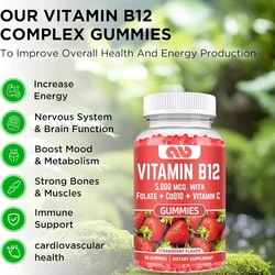 Vitamin B12 complex 5000 mcg Methyl B12, Adenosine B12, and HydroxyB12- for energy and bone health