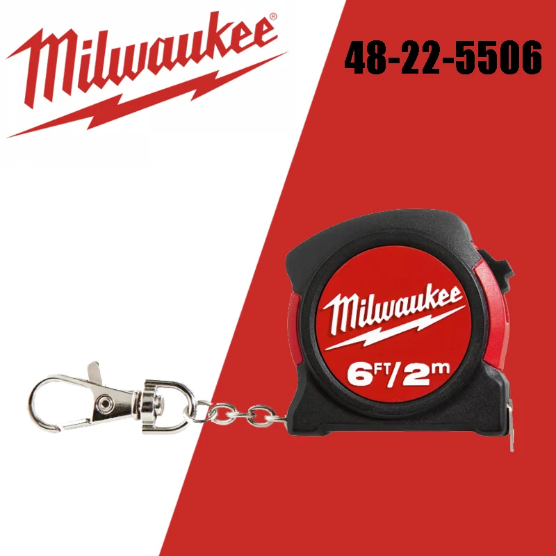 Milwaukee 48-22-5506 Mini Tape Measure 6ft/2M Keychain Portable Original Measurement Tool accessory