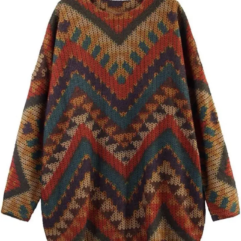 

Long Sleeve Temperament Commuter Women's Loose Sweater 2025 New Autumn and Winter Fashion Versatile 3D Printing Imitation Mink