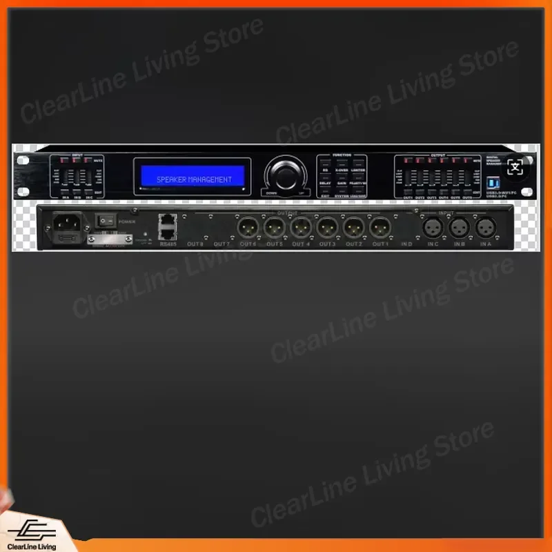 3x6 Digital Signal Processor DSP 96kHz 24bit Dynamic EQ USB Control for Line Array Pro Audio System Professional Sound