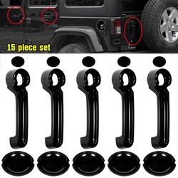 For Jeep Wrangler JK JKU 2007-2018 Car Door Handle Covers Tailgate Handle Cover Handle Recess Guards Door Handle Button Covers
