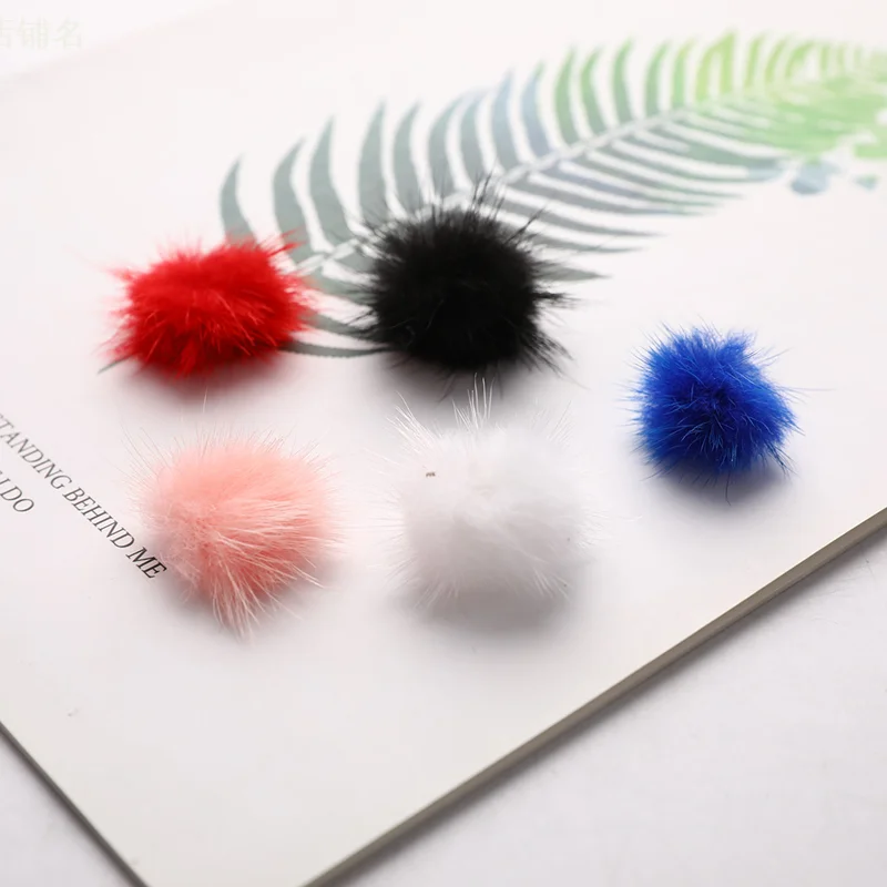 

10PCS Nails Art Design Mini Pom Poms Mink Fur Ball DIY Pompones Sewing Supplies