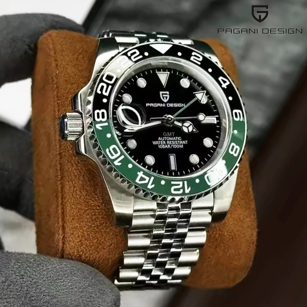 

PAGANI DESIGN 40MM Ceramic GMT Automatic Watch Men's Mechanical Watch Sapphire Glass 100m Waterproof Men's Mechanical Watch