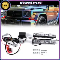 Brand New W463 White LED Daytime Runnig Lights Set For 2004-2018 Mercedes Benz G class G500 G63 G65 AMG Car Replacement Parts