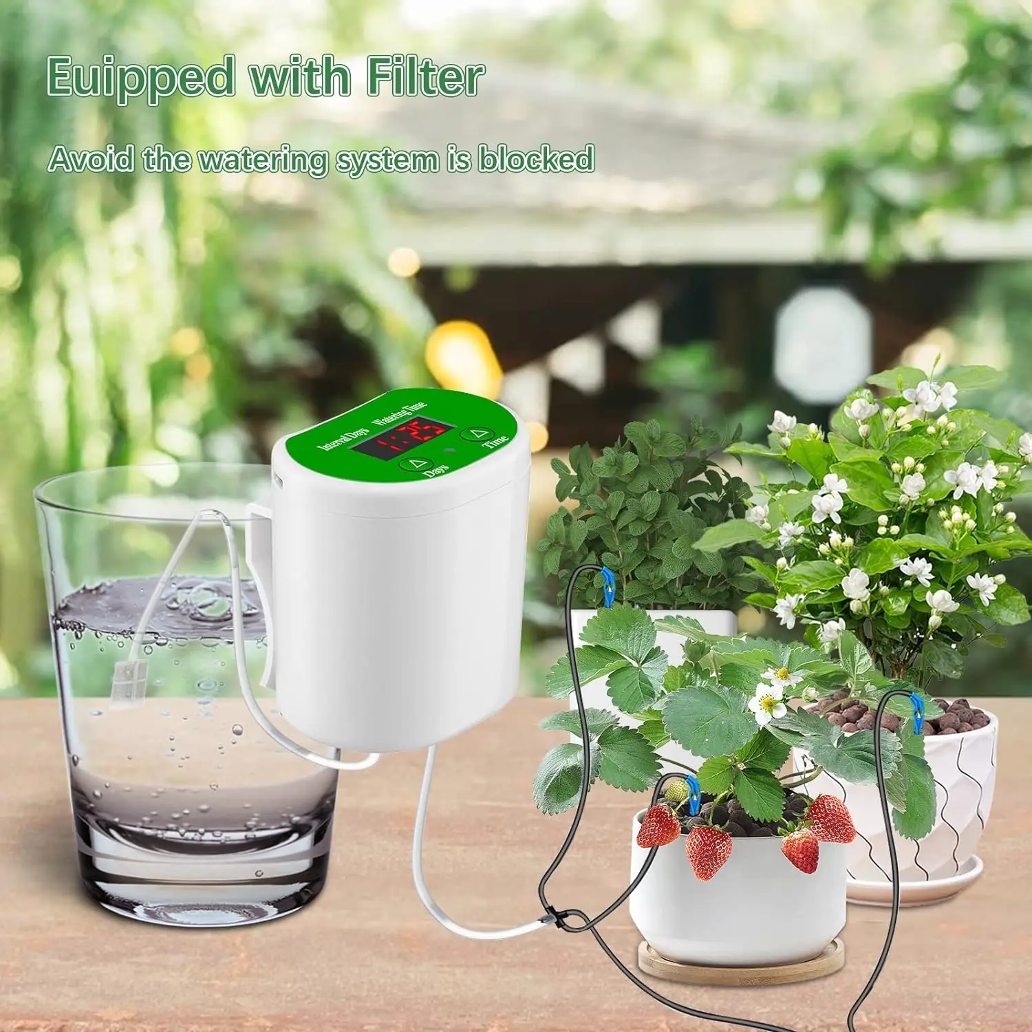 Outdoor Garden Plant Watering Devices Solar Irrigation Automatic Plant Watering System USB Power Solar Drip Irrigation System