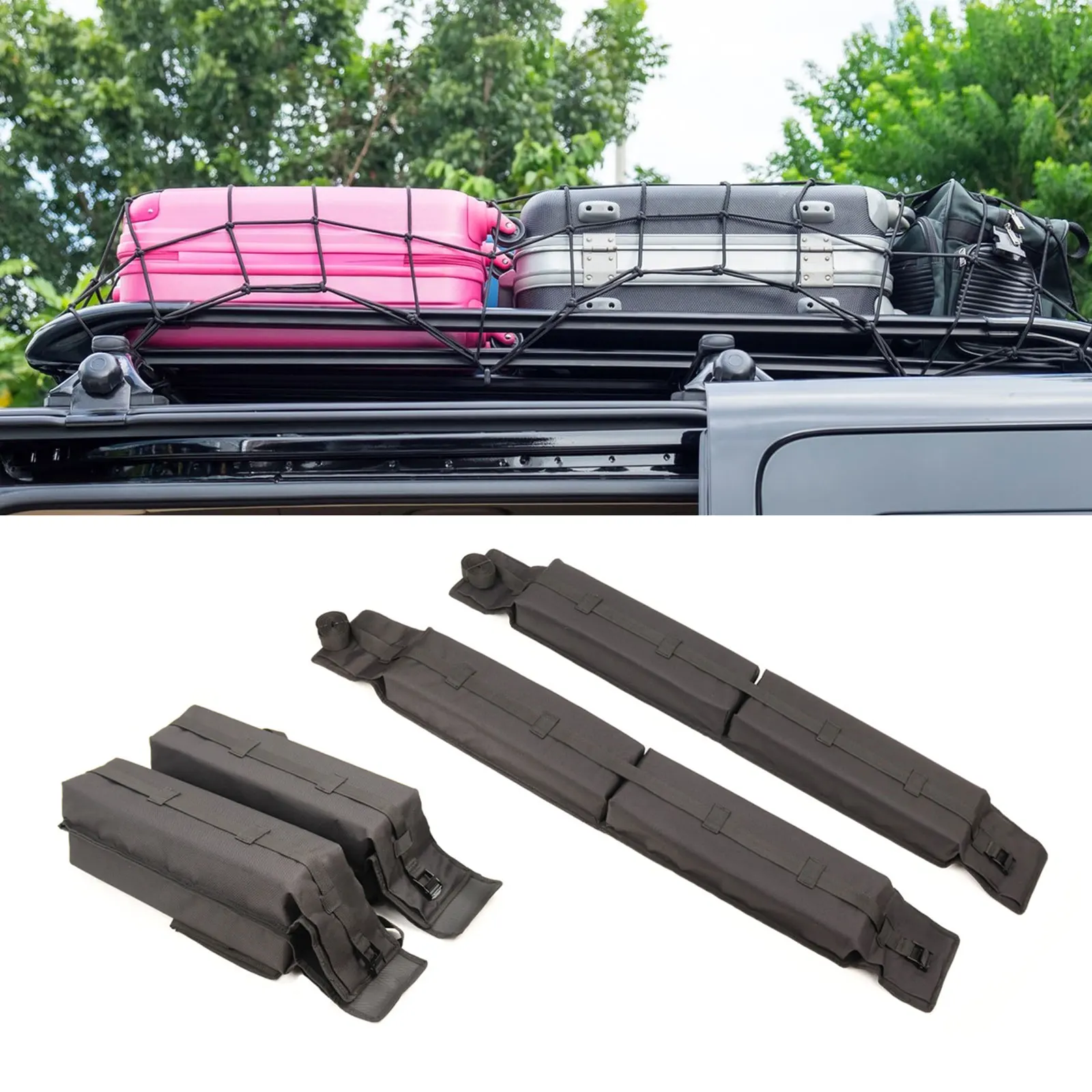 Universal Car Roof Luggage Soft Rack Pads For Kayak/Sup/Paddleboard/Canoe/Snowboard/Windsurfing Car Surfboard Racks Accessory