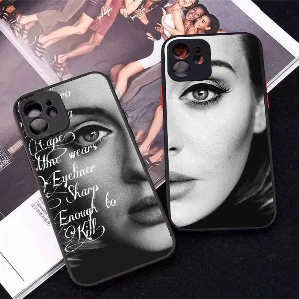 Singer Adele A-Adkins Phone Case For IPhone 14 11 12 13 Mini Pro Max 8 7 Plus X XR XS MAX Translucent Matte Cover