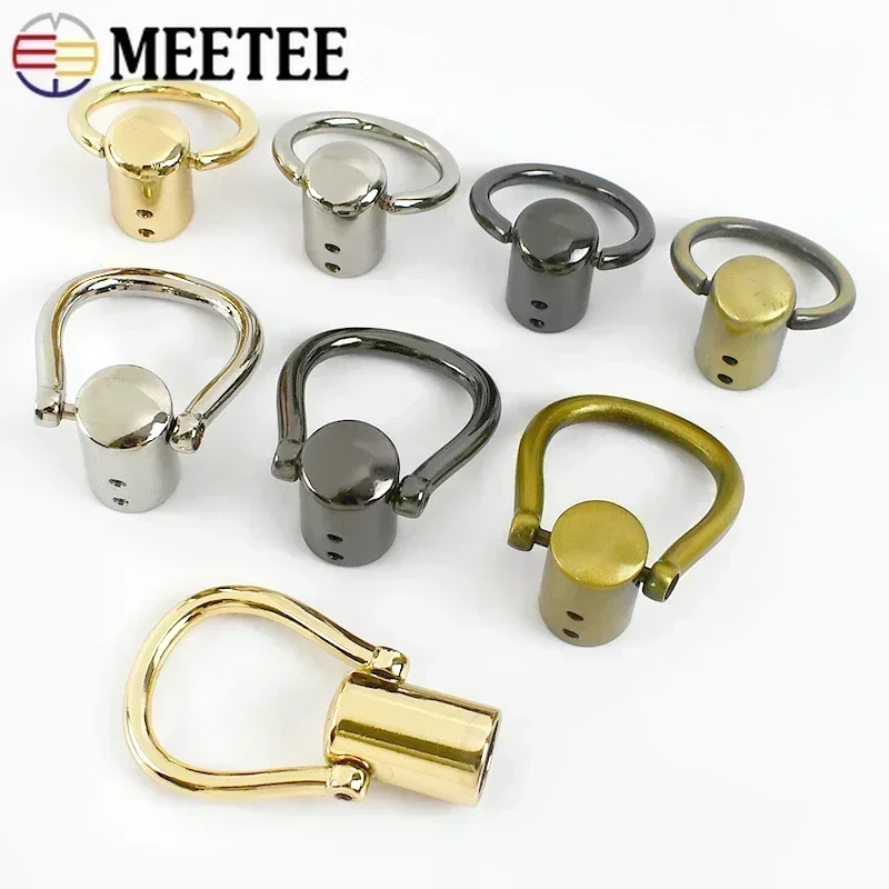 5/10/20/30Pcs 12X46mm Metal O Ring Bag Strap Stopper Cord Buckle Handbag Handle Cap Connector Hanger Hook DIY Hardware Accessory