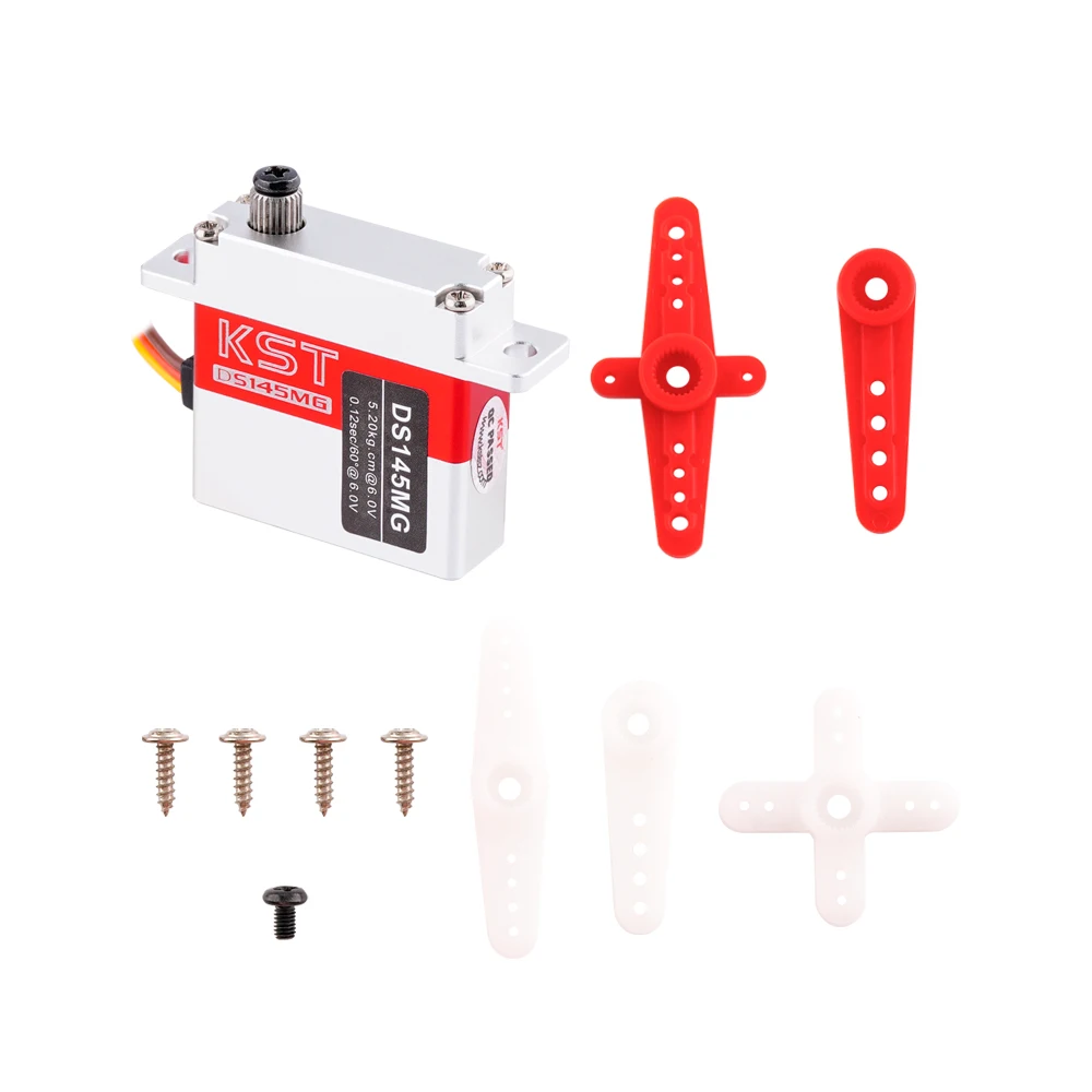 

KST DS145MG 6V High Precision Metal Gear Digital Servo 5.2Kgf.cm 0.12 SEC for Wing Glider UAV Car Robot Arm Boat Helicopter