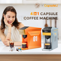 iCafilas 4 in 1 Capsule Coffee Machine Fit Dolce Gusto Nespresso Capsule Pod Ground Coffee K-cup 19Bar Coffee Maker Cafeteria