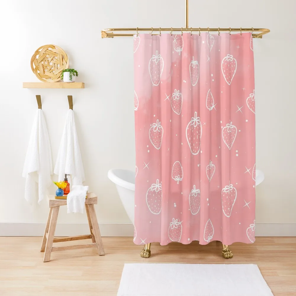 

Strawberry Sky Shower Curtain Waterproof Shower And Anti-Mold Shower For Bathrooms For The Bathroom Curtain