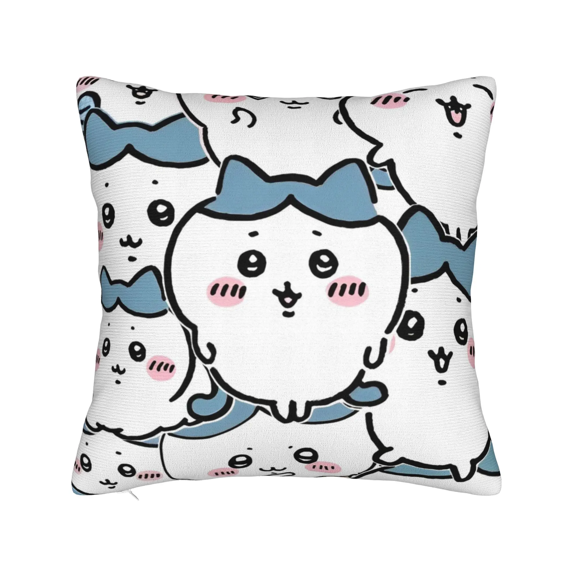 Cute Chiikawa Pattern Catoon Square Pillow Case  Cushion Cover Novelty Zipper Decorative Pillowcover for Sofa 45x45cm