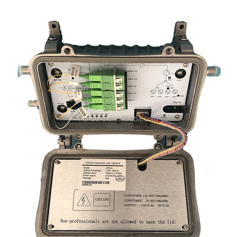 

Mini 1310nm 4-Port 10dbm Fiber Optic Transceivers For Cable TV Transmitter Equipment