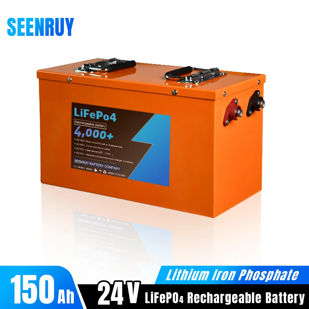 24V 150Ah Lifepo4 Battery Pack Lithium Iron Phosphate Built-in BMS Optional Bluetooth Deep Cycle for RV Air Conditioning