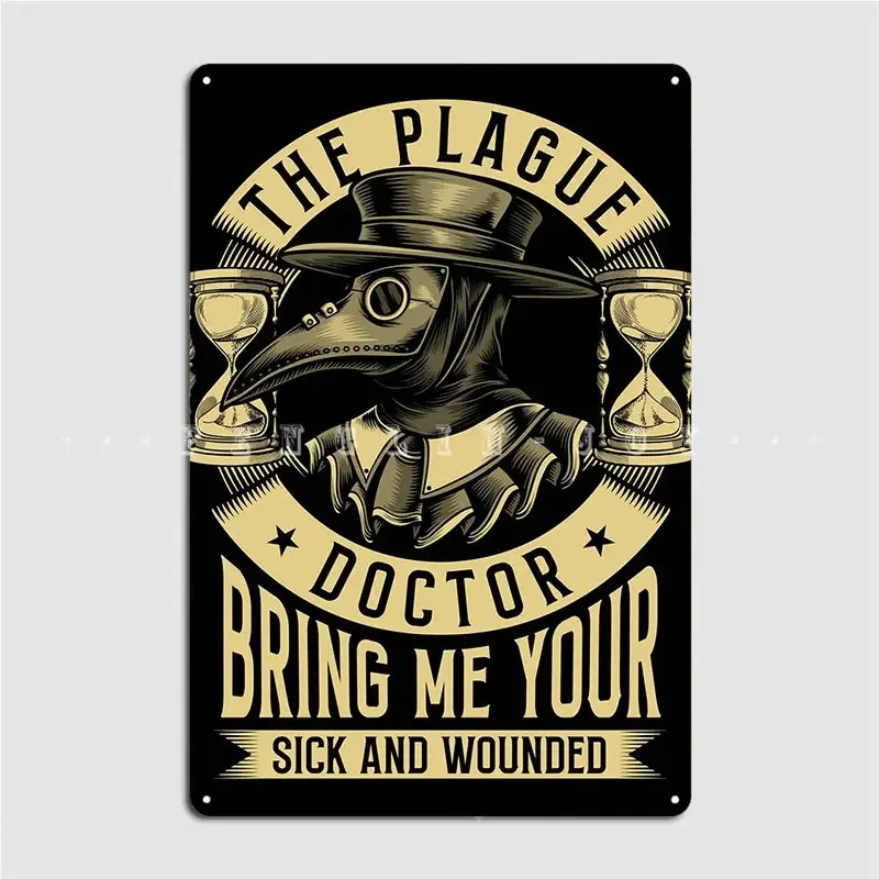 Plague Doctor Sick Poster Metal Plaque Club Party Pub Garage Design Garage Decoration Tin Sign Poster