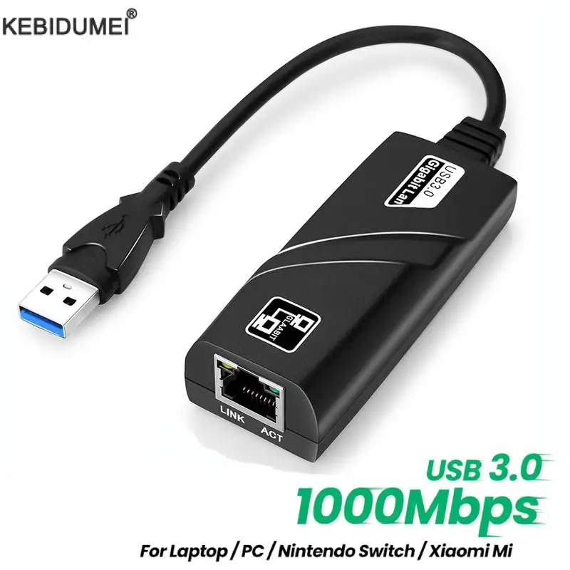 

10/100/1000Mbps USB 3.0 2.0 Wired USB TypeC To Rj45 Lan Ethernet Adapter Network Card for PC Macbook Windows Laptop