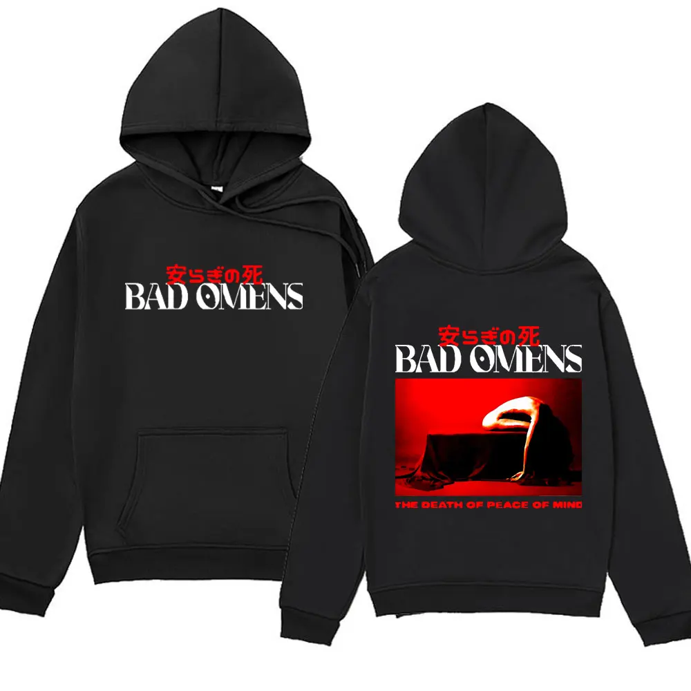 

Rapper Bad Omens Band THE DEATH OF PEACE OF MIND Print Hoodie Men Women's Winter Sweatshirt Fashion Long Sleeve Hoody Pullover