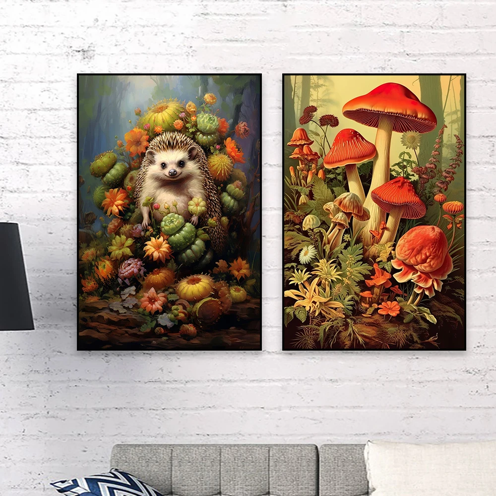 Giraffe Oil Painting Style Poster Graffiti Wall Art Animal Portrait Prints M. Puffin Altered Art Moutons Cnavas Painting Decor