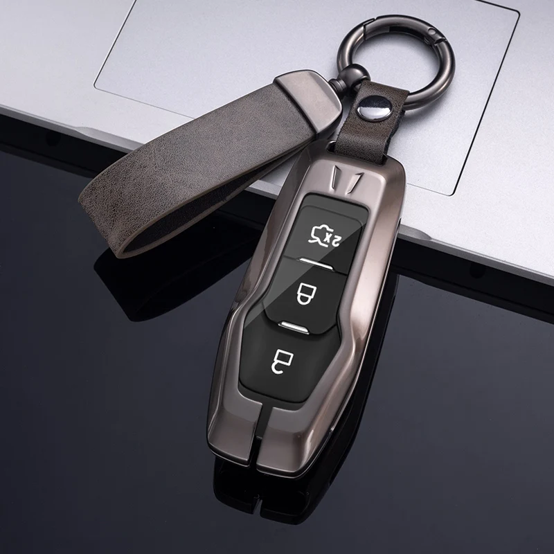 

Metal Car Remote Key Fob Shell Cover Case Keychain For Ford F-150 Mondeo Galaxy S-Max Explorer Ranger 2015 2016 2017 2018