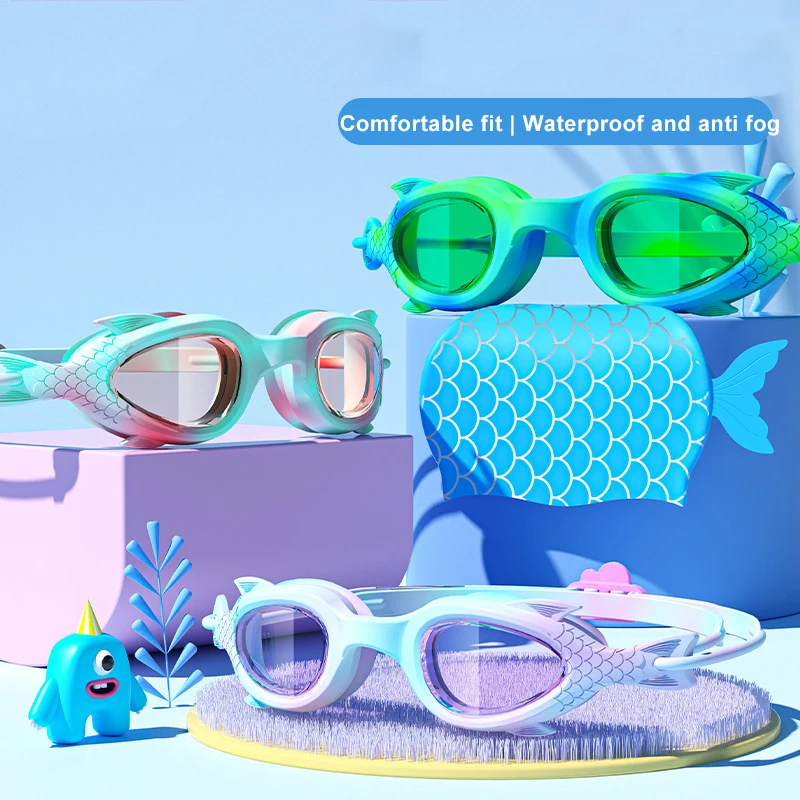 Swimming Goggles Anti-fog Small Frame Goggles Swimming Training Fish-shaped High-definition Waterproof Professional Equipment