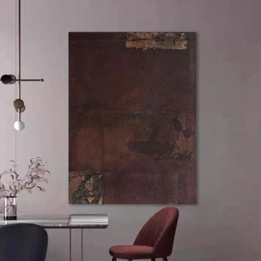 

Аксессуары для украшения дома, современный художественный дизайн, темные акриловые текстурированные абстрактные картины, холст, произведения искусства для гостиной, без рамки