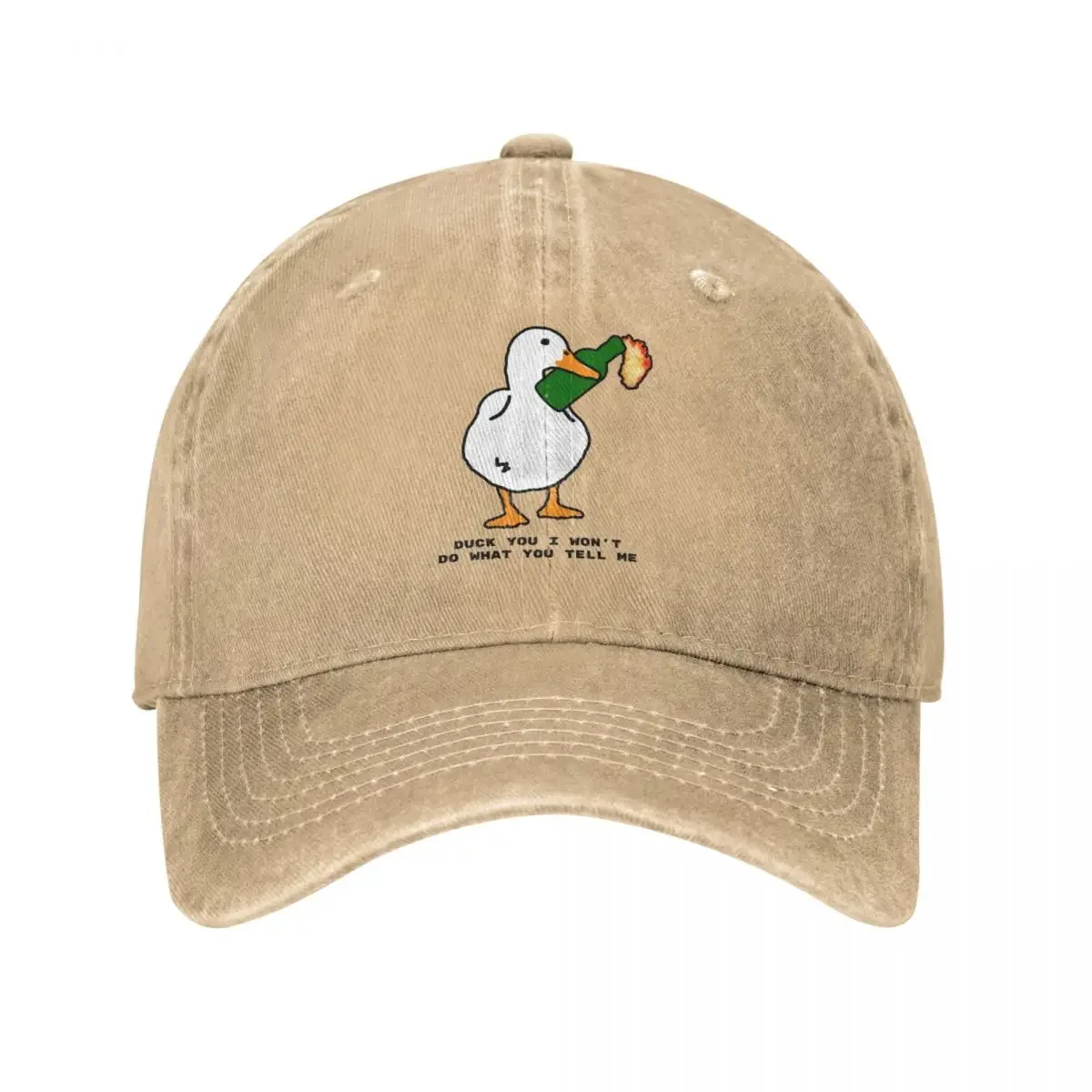 Duck You I Won't Do What You Tell Me Baseball Caps Washed Denim Hats Outdoor Adjustable Casquette Sports Baseball Cowboy Hat