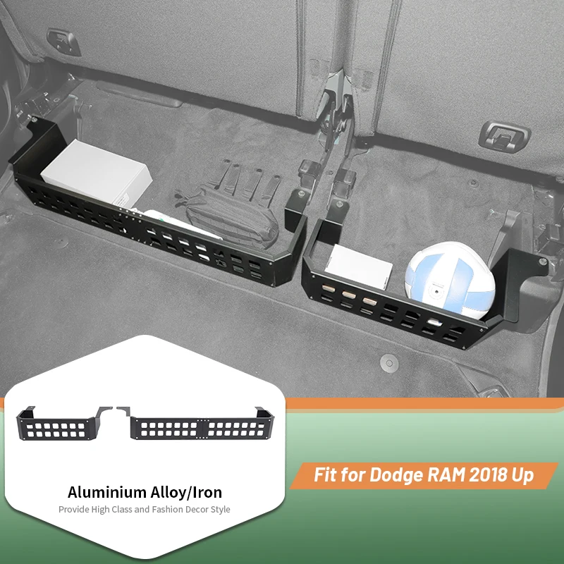 Car Under Seat Storage Extension Rack Organizer For Dodge RAM 2018 Up Black 8PCS Auto Interior Accessories