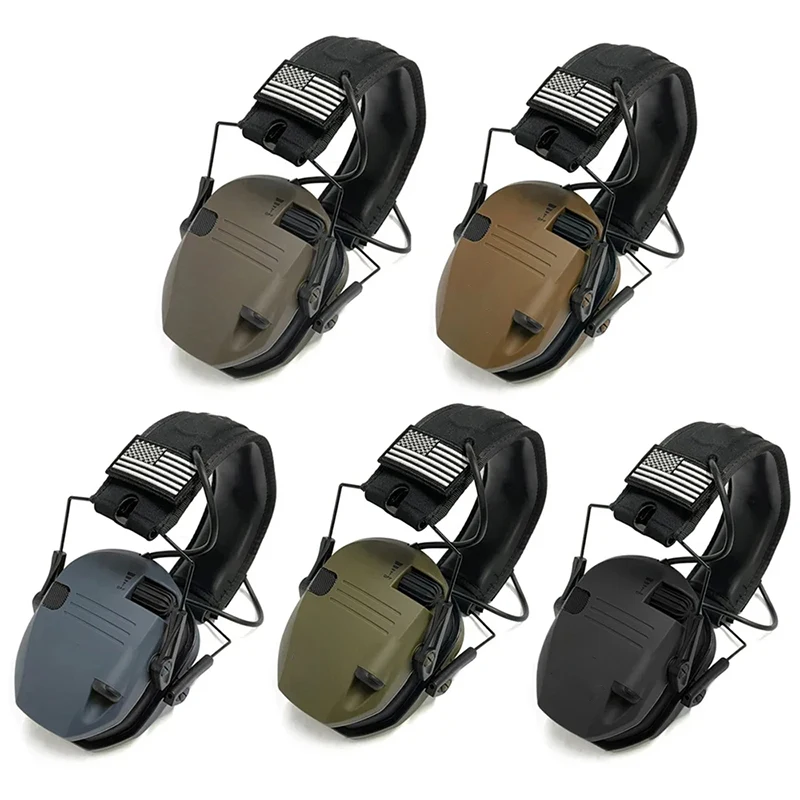 Imagem -03 - Electronic Shooting Earmuffs Tactical Sound Amplificação Headconjunto Ear Proteção Anti-ruído Ear Muff Outdoor Sports wk