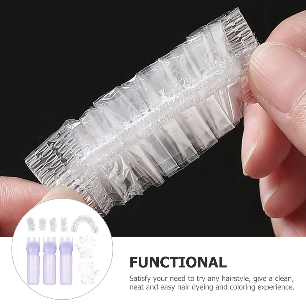 

1Set Hair Dyeing Tool Kit Includes Applicator Bottles Gloves Comb Full Set for Easy At Home Color Change Spa Experience