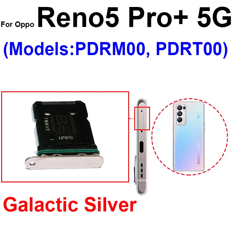 SIM Card Tray For OPPO Reno 5 Pro 5Pro Plus 5K 5Lite 5F 4G 5G Sim