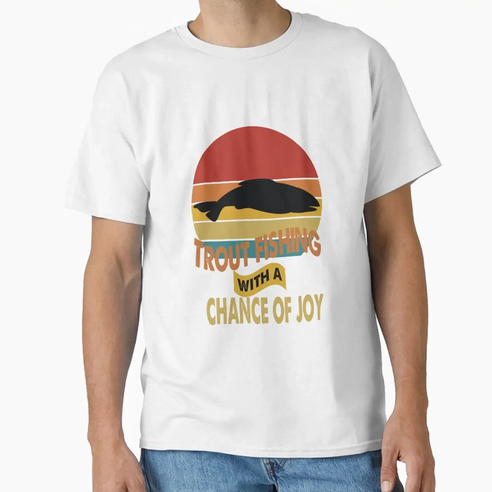 Trout fishing with a chance of joy Loving family day designed and sold by ImagineYourART vintage Washed fashion streetwear